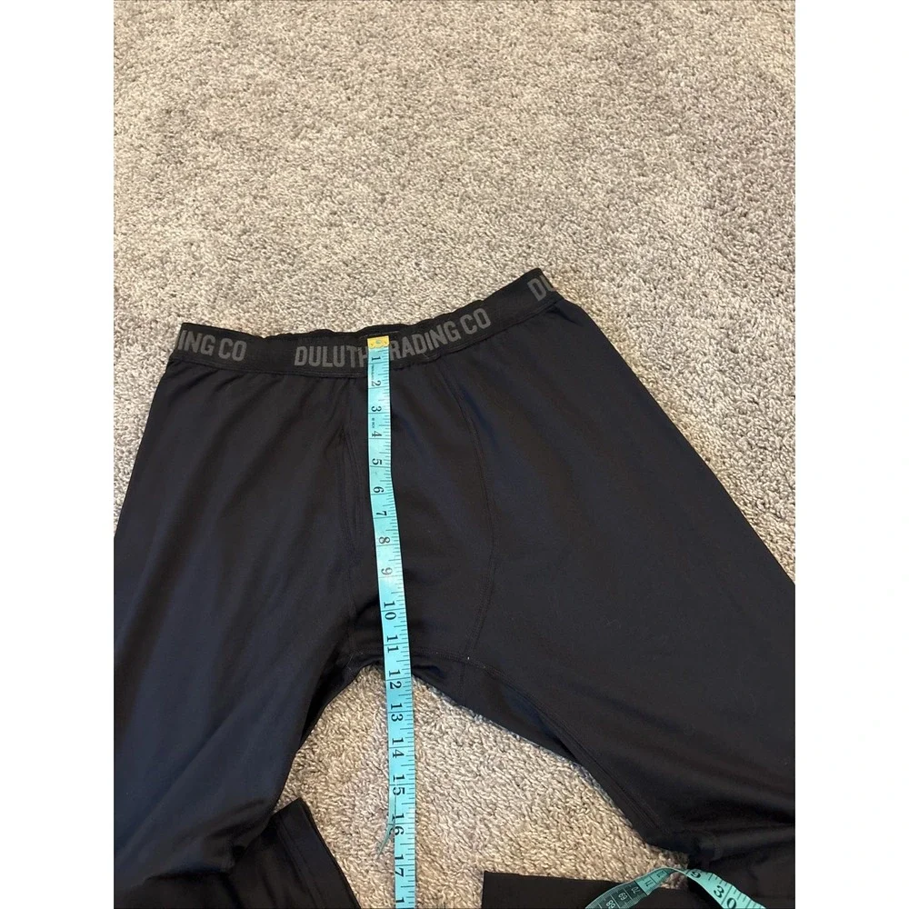 Duluth Trading Co Men's Performance Base Layer Pants L x 30 Long Johns Black